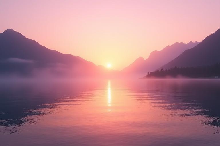 Idyllische Aufnahme des Vierwaldstättersees bei Sonnenuntergang, symbolisiert die Gründung von Via Travel Hub